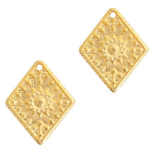 DQ rhombus bloem Goud