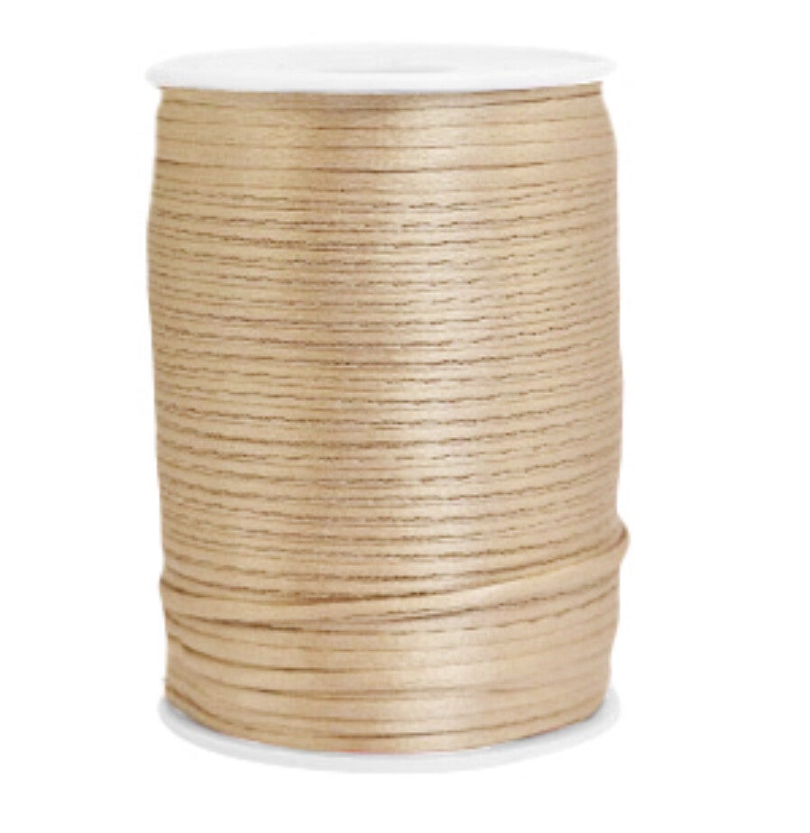 Satijn koord 2,5mm Champagne gold