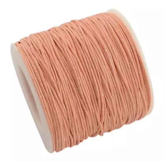 Waxkoord peach 1mm