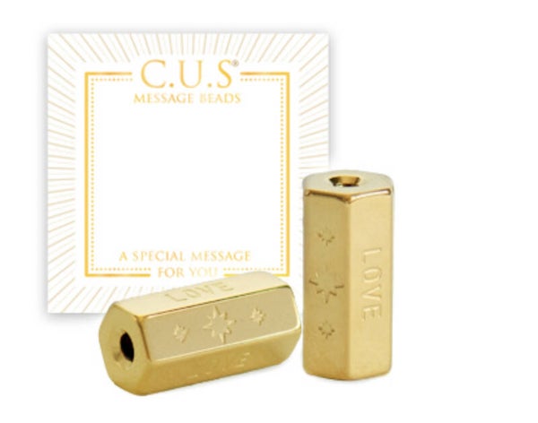 C.U.S. Message Beads Love & Sterren Goud