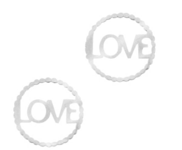 Stainless steel tussenstuk Love zilver