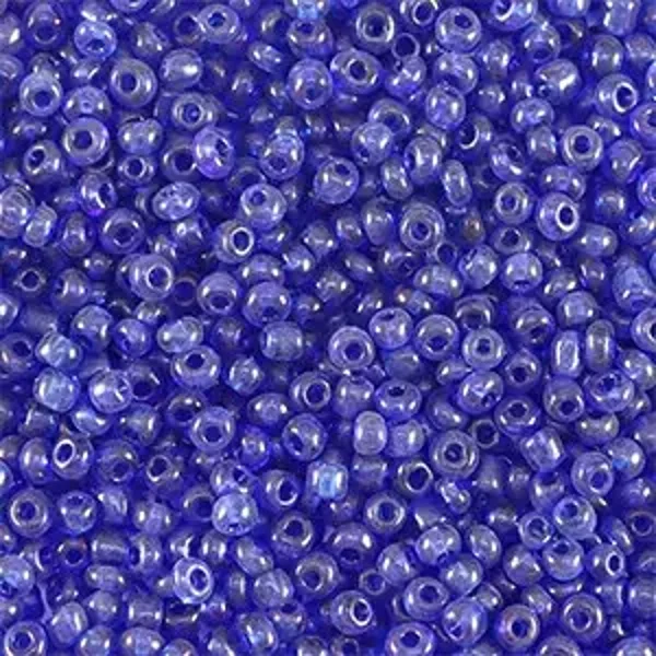 Rocailles Transparant Royal Blue. 2mm