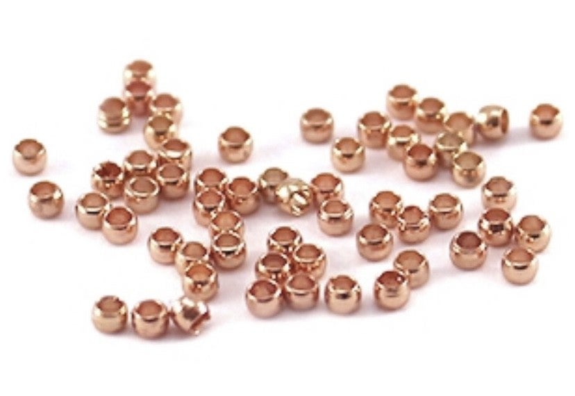 DQ knijpkralen 2mm Rosé goud