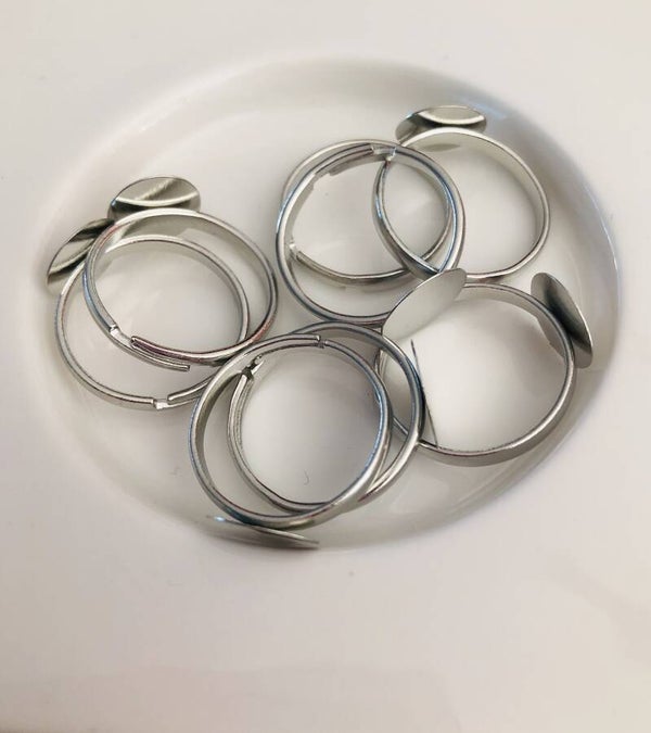 Verstelbare ring metaal zilver