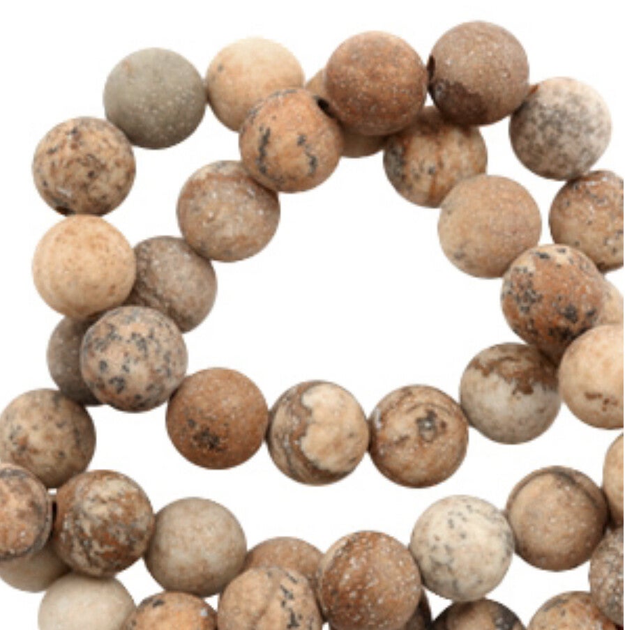 6mm natuursteen picture stone mat Brown