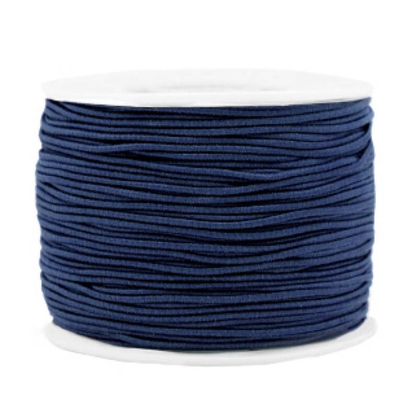 Gekleurd elastisch draad 1,2mm Dark blue 
