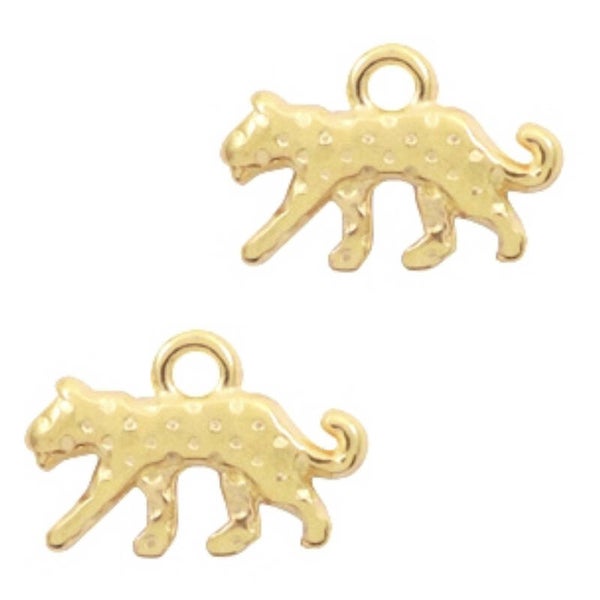 DQ luipaard bedel goud 15x10 mm
