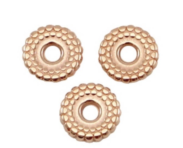 DQ metaal kralen disc 8mm rosé goud