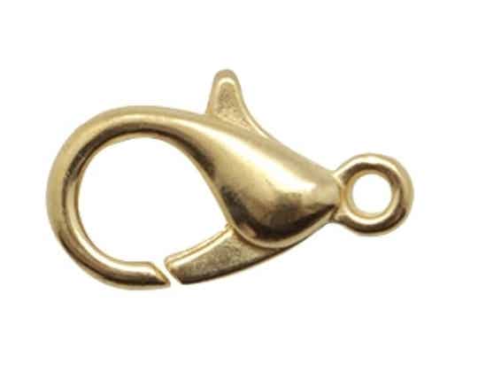 DQ karabijnslot goud 10mm 5 stuks