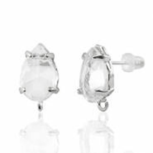 OORSTEKERS VAN CRYSTAL GLASS MET OOGJE CRYSTAL-SILVER DRUPPEL