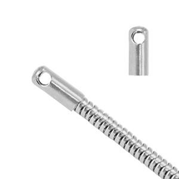 (RVS) Eindkap voor jasseorro Ø2.5mm Zilver