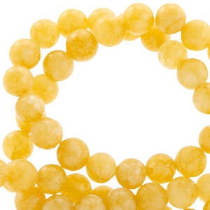 Natuursteen kralen 4mm mat Mineral yellow