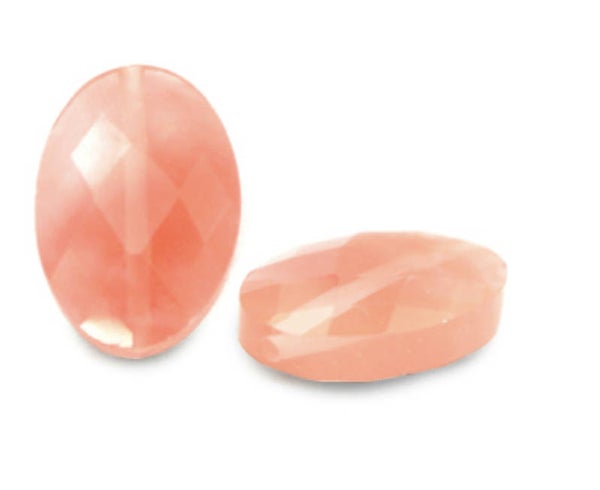 Natuursteen facet ovaal watermelon red stone