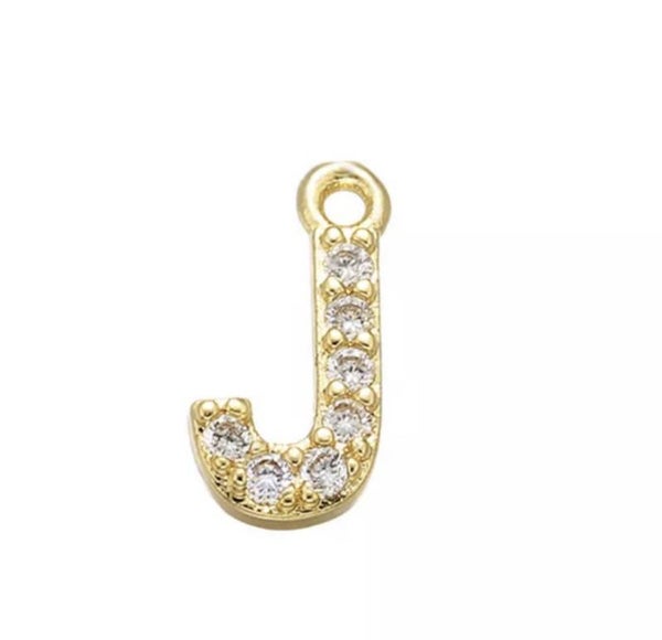 Bedel zirkonia Letter J goud.