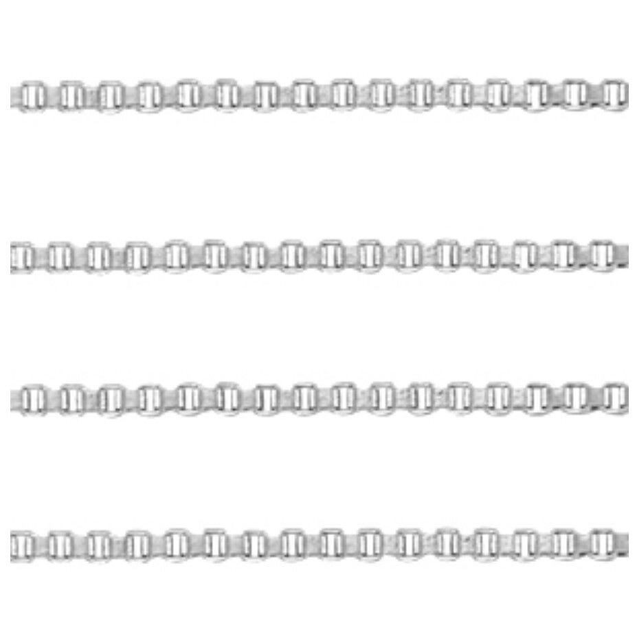 Stainless steel Jasseron Venetiaanse schakel 1,2mm Zilver 