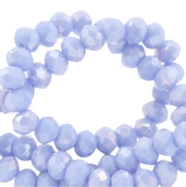 Facet kralen 4x3mm Lavender blue