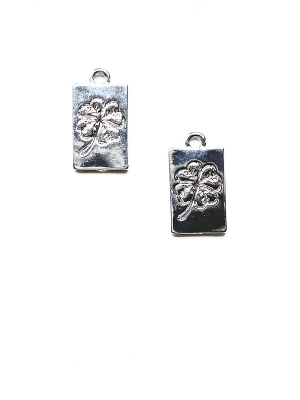 Bedel / Tag Flower zilver. 