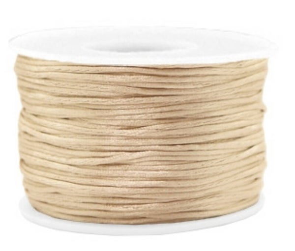 Macramé satijnkoord champagne gold 1,5 mm