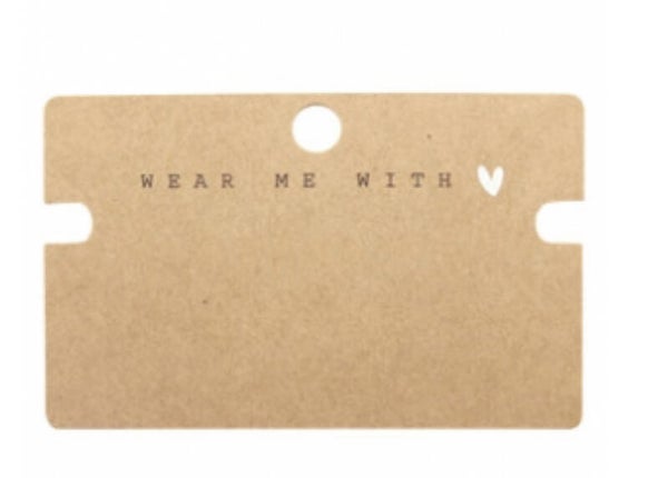 Sieraden kaartjes wear me with 💕 7mm