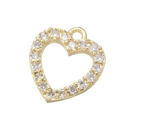Bedel / hanger zirconia Hart goud