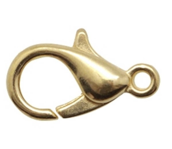 DQ metalen karabijn slot 10mm Goud (nikkelvrij)