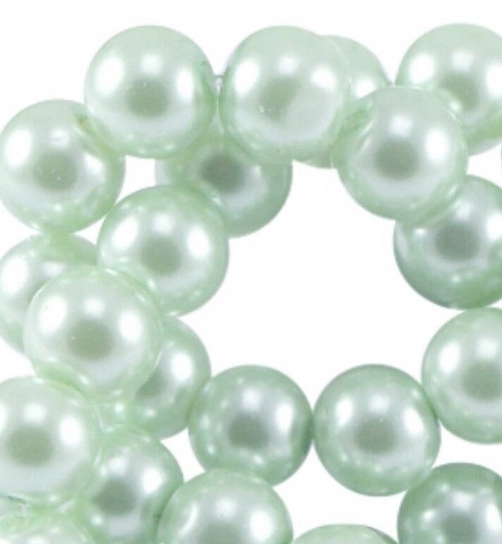 Glasparel top quality 6mm crysolite green 30 stuks