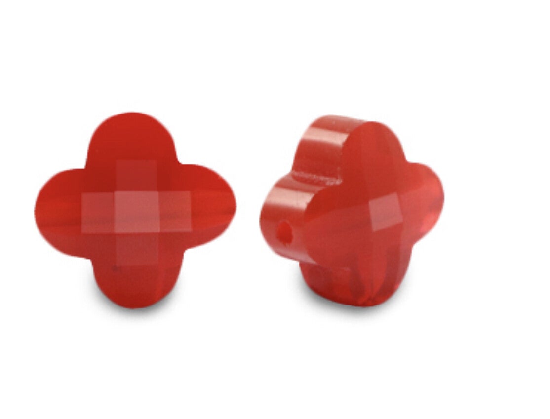 Facet fashion kraal Klaver Siam red