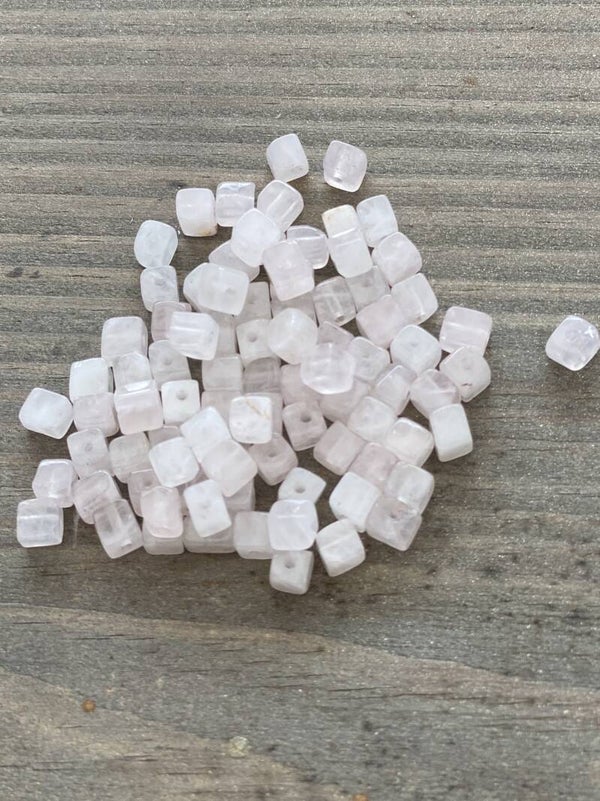 Natuursteen 4mm light pink rose quartz 