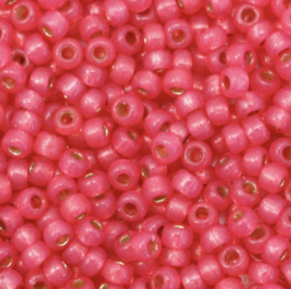 Miyuki rocailles 8/0 3mm Dyed flamingo pink 8-4239