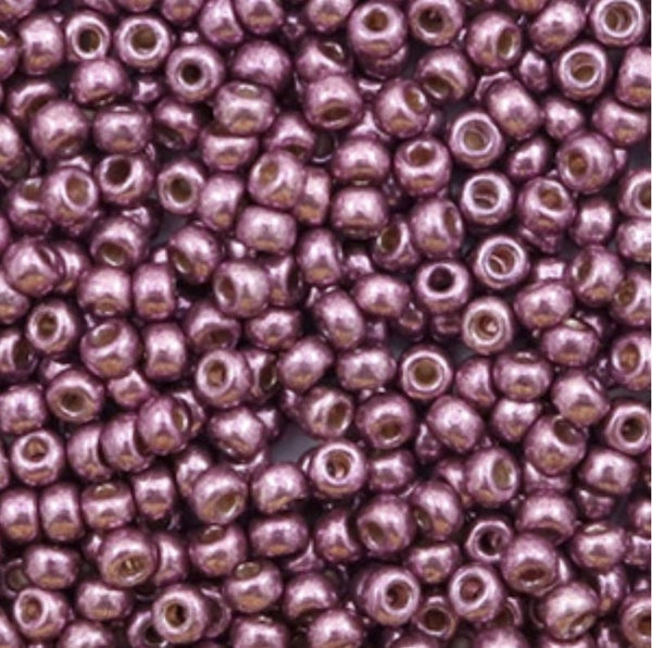 Miyuki rocailles 8/0 3mm Duracoat galvanized eggplant purple 8-4220