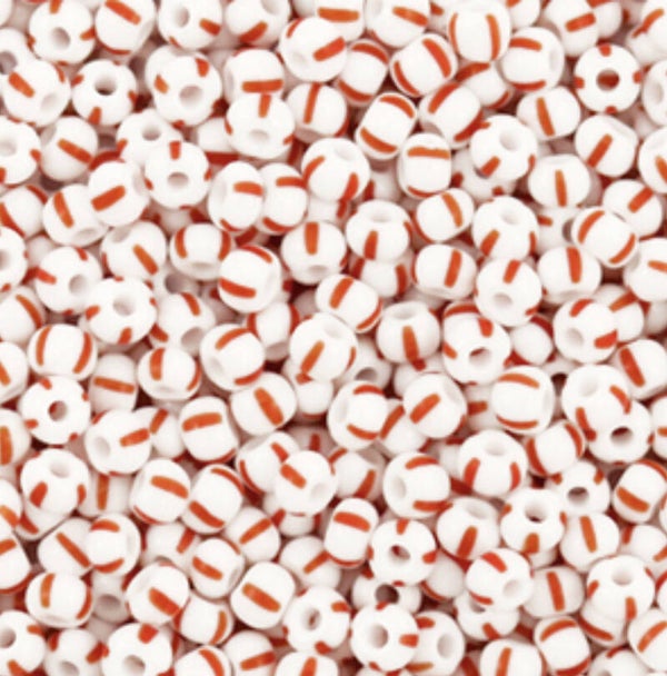 Precoisa rocailles 3mm rood / wit 