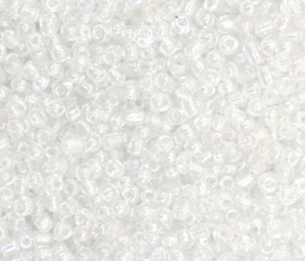 Rocailles 12/0 2mm Crystal pearl 