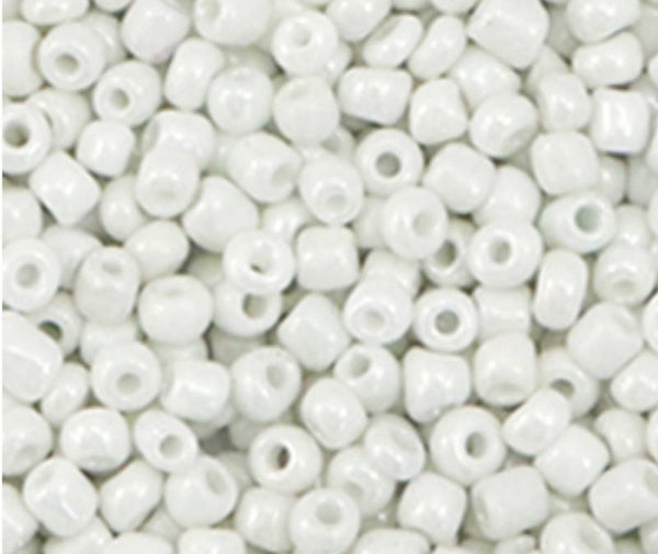 Rocailles 8/0 3mm bright white pearl