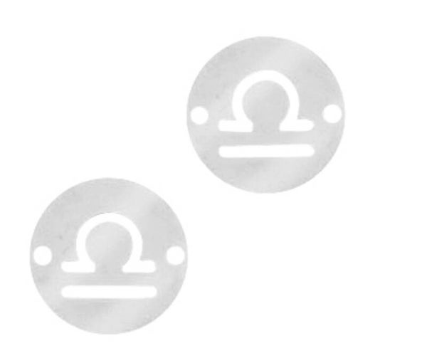 Stainless steel ( Rvs ) tussenstuk Weegschaal  zilver 