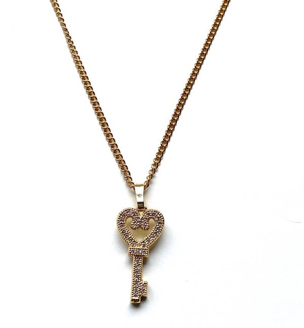Neckless key of your heart gold 