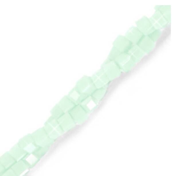 Facet kralen top quality cube 2x2mm Neo mint green-pearl shine coating