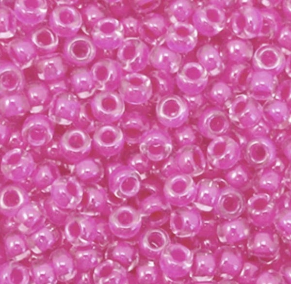 Miyuki rocailles 8/0 3mm luminous pink lila 8-4302