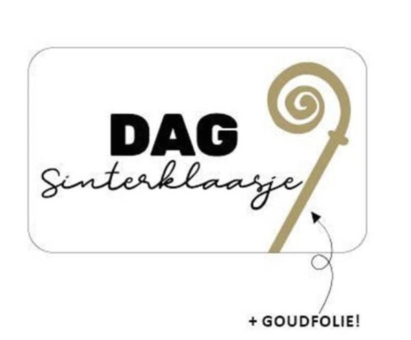 Wens / sluit sticker “Dag sinterklaasje “ 5 stuks 
