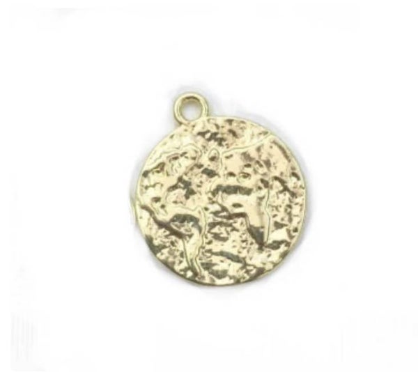 Bedel Wereld kaart goud18mm.