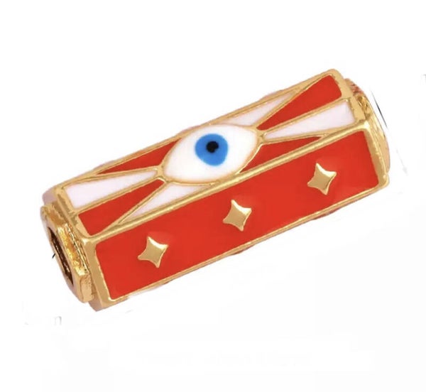Message beads eye Red / gold