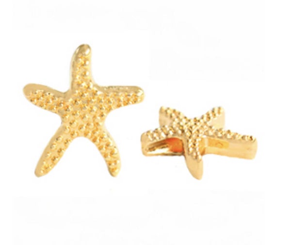 DQ metaal kraal zeester Goud