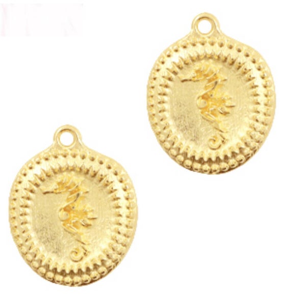 DQ bedel metaal seahorse goud