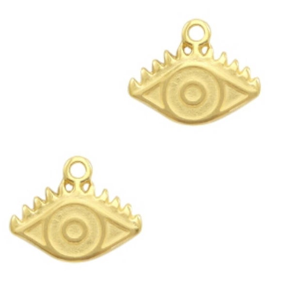 DQ bedel gold plated oog 14x11 mm nikkelvrij