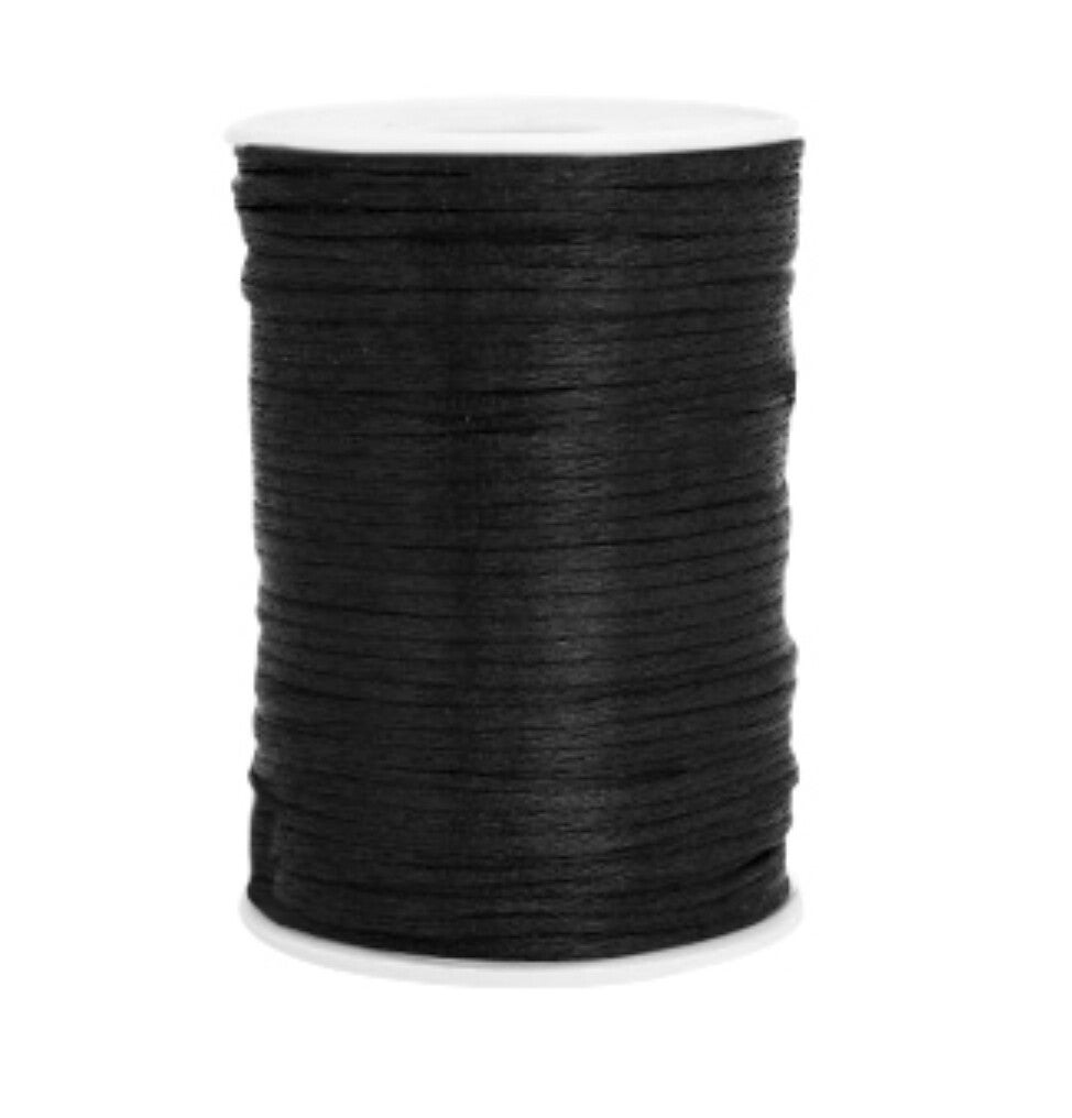 Satijn koord 2,5mm Black