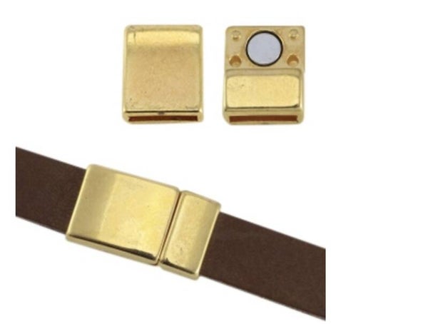 DQ metalen magneetslot Ø10x2.2mm Goud (nikkelvrij)