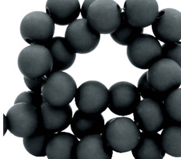 6mm Acryl kralen matt dark indigo blue