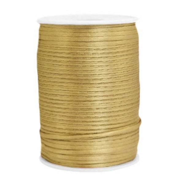 Satijn koord 2,5mm Goud