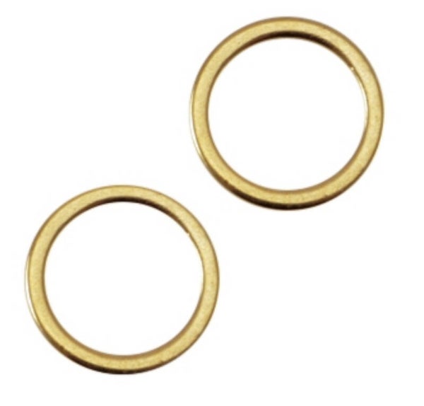 DQ gesloten ring 8x1,2 mm gold plated