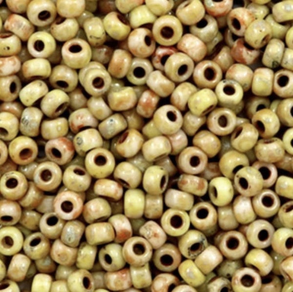 Miyuki rocailles 8/0 3mm Opaque picasso yellow 8 - 4512