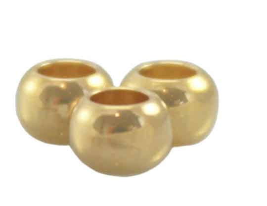 DQ kralen goud 4x2,5mm 5 stuks